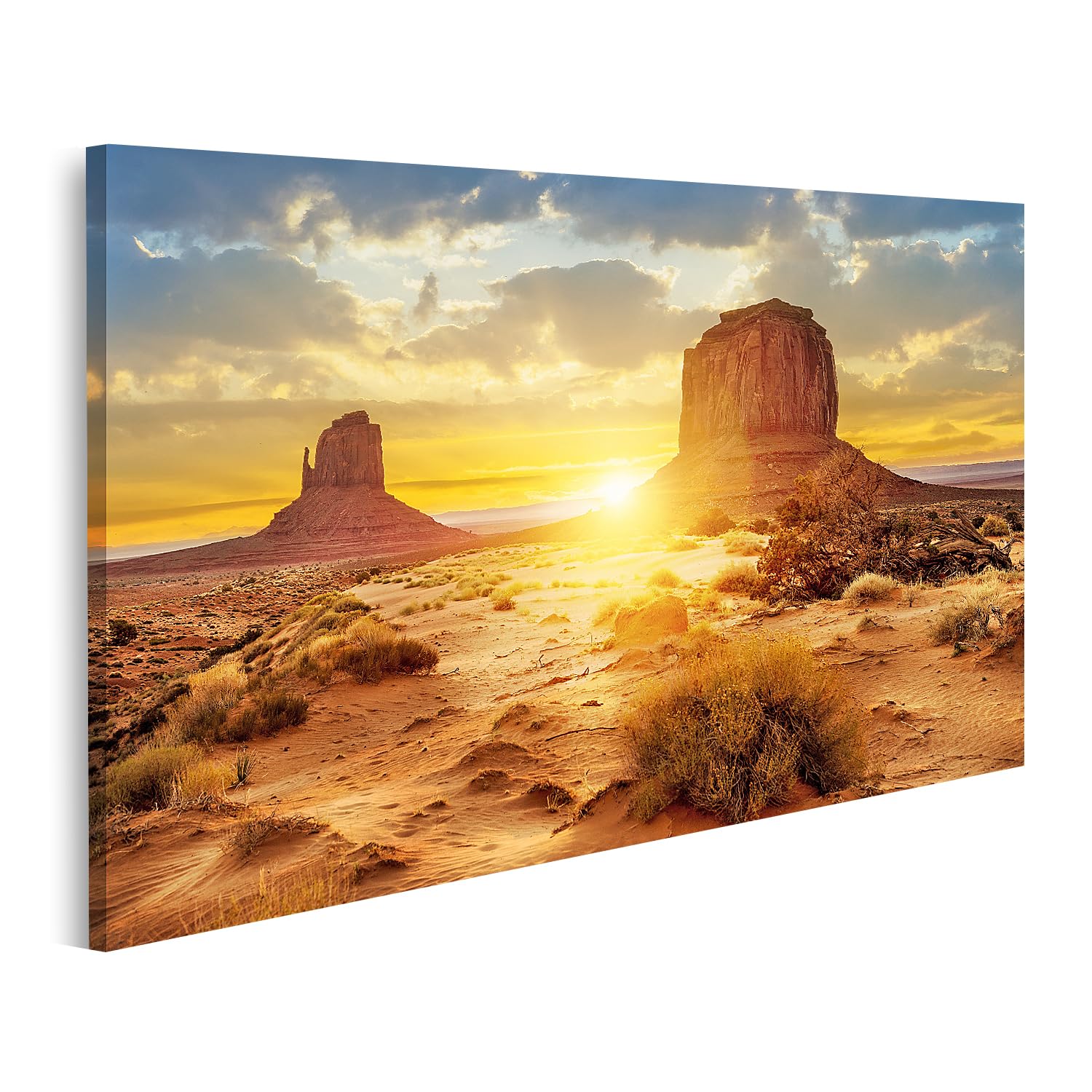 Tableau sur toile Sunset Canyon pour salon - Ambiance Monument Valley États-Unis