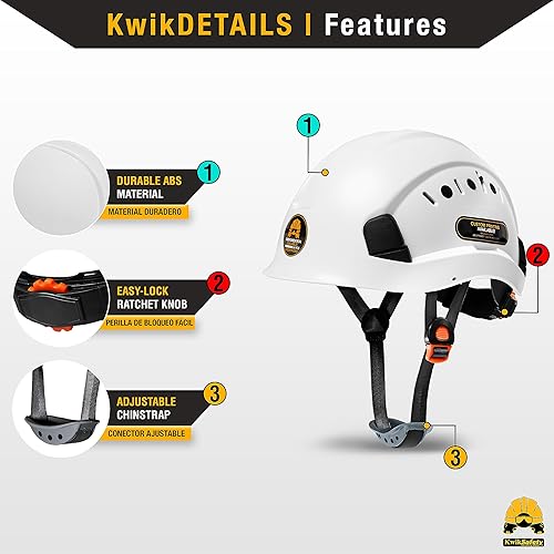 Miniatura 2 de KwikSafety - Charlotte, NC - Sombreros duros ala completa, estilo gorra, estilo de escalada Tipo 1, Clase C ANSI OSHA