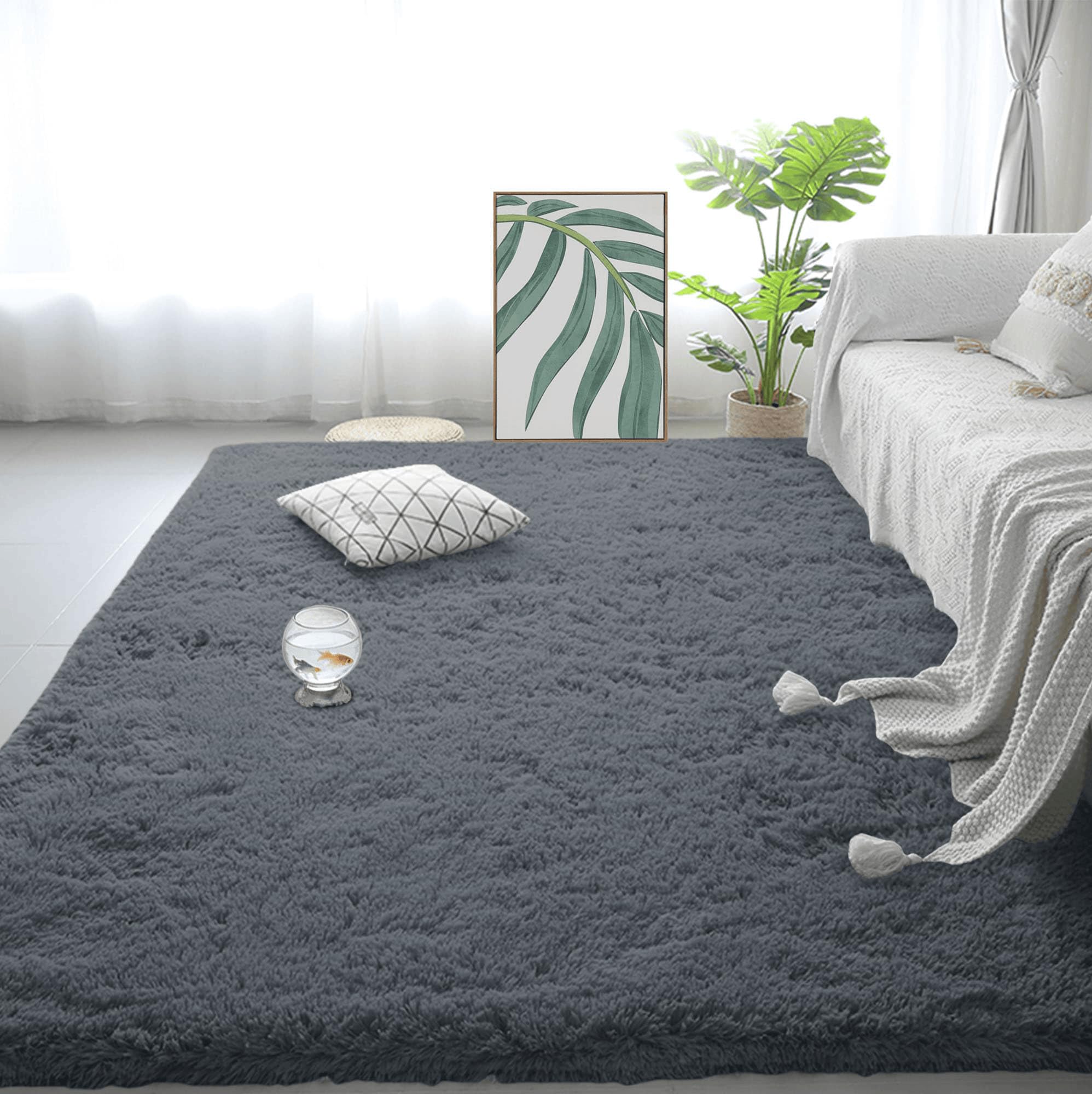 Tapis de salon moelleux 270 x 360 cm pour isoler le sol d'un espace de jeu