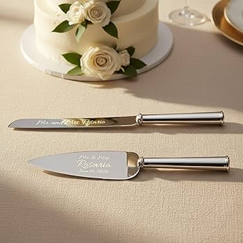 Amazon.com | Lenox Devotion Personalized Wedding Cake Knife and