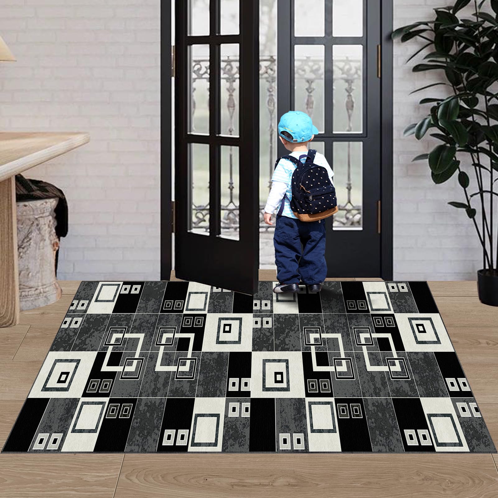 Tappeto lungo per corridoio 50 x 180 cm, lavabile, antiscivolo, per cucina e sala da pranzo, ingresso tappeto versatile per la decorazione della casa Felpudo Alfombrilla.