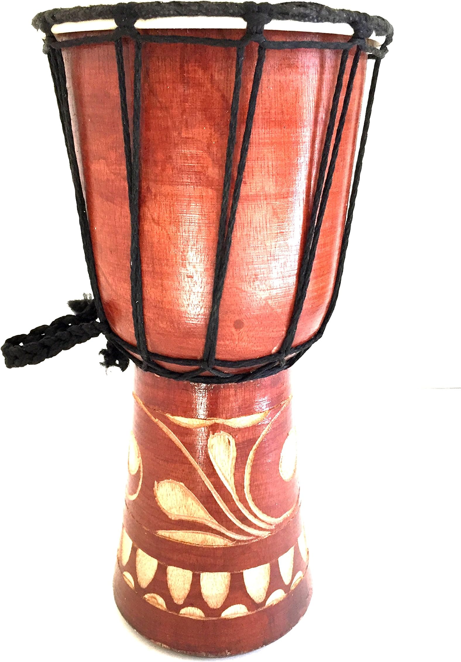 HAND CARVED DJEMBE DRUM 9"