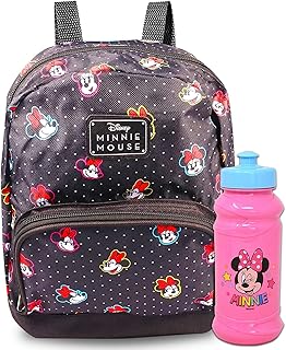 Minnie Mouse Mini Backpack for Girls - Bundle with 11" Minnie Backpack for Toddler Girls, Minnie Mouse Water Bottle | Minnie Mouse Backpack Purse