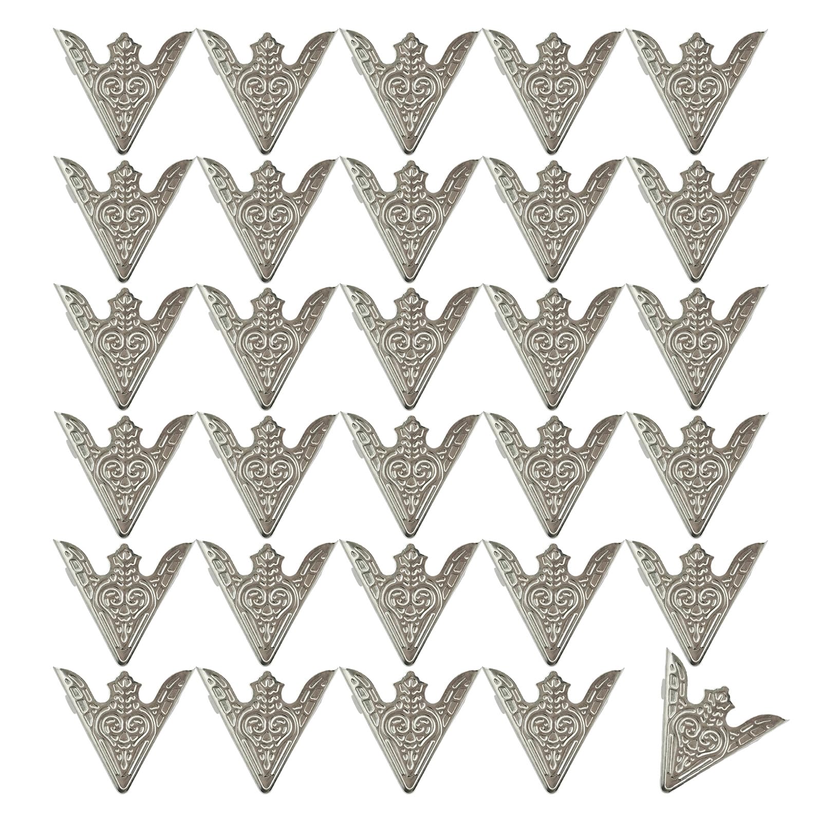 Limtula 100Pcs Retro a Shape Collar Corner Iron Metal Decorative Shirt Collar Cover for Clothing Decoration Sewing Craft Project High Strength Metal Gusset