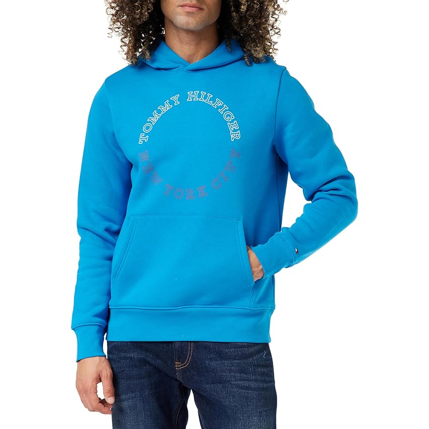 Immagine del prodotto Tommy Hilfiger Felpa Uomo con Cappuccio, Blu (Cerulean Aqua), XL