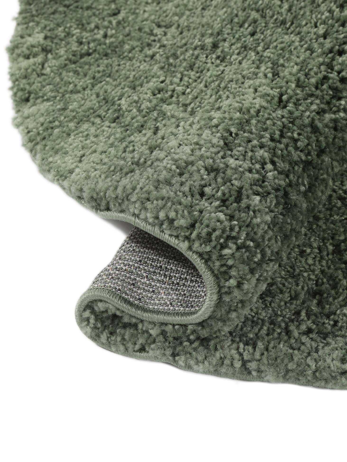 RugVista Comfy Alfombra Infantil, Ø 100 cm, Verde | Modernas, Redondo, Pelo medio, Limpieza en seco, Oeko-Tex 100, Sin productos químicos peligrosos, Cuarto del bebé