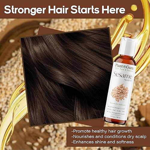 Miniatura 5 de Aceite de semilla de sésamo 100 puro natural para la piel el cuerpo la cara y el cabello creciente hidratante Ideal para cremas lociones bálsamo