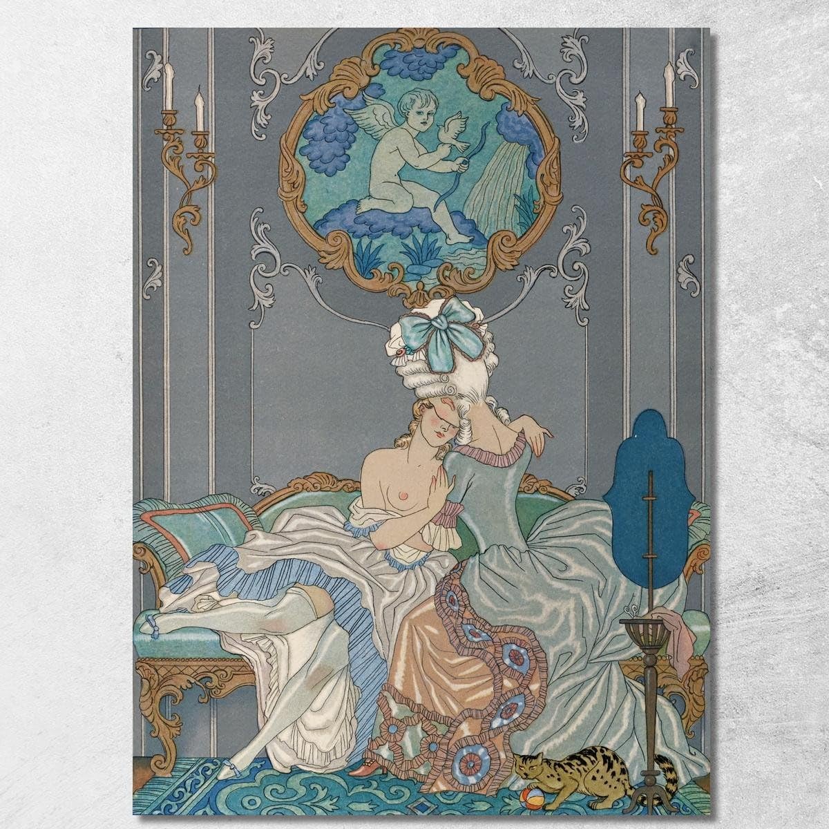 Tableau George Barbier gbb122 grand format pour sublimer un salon chic