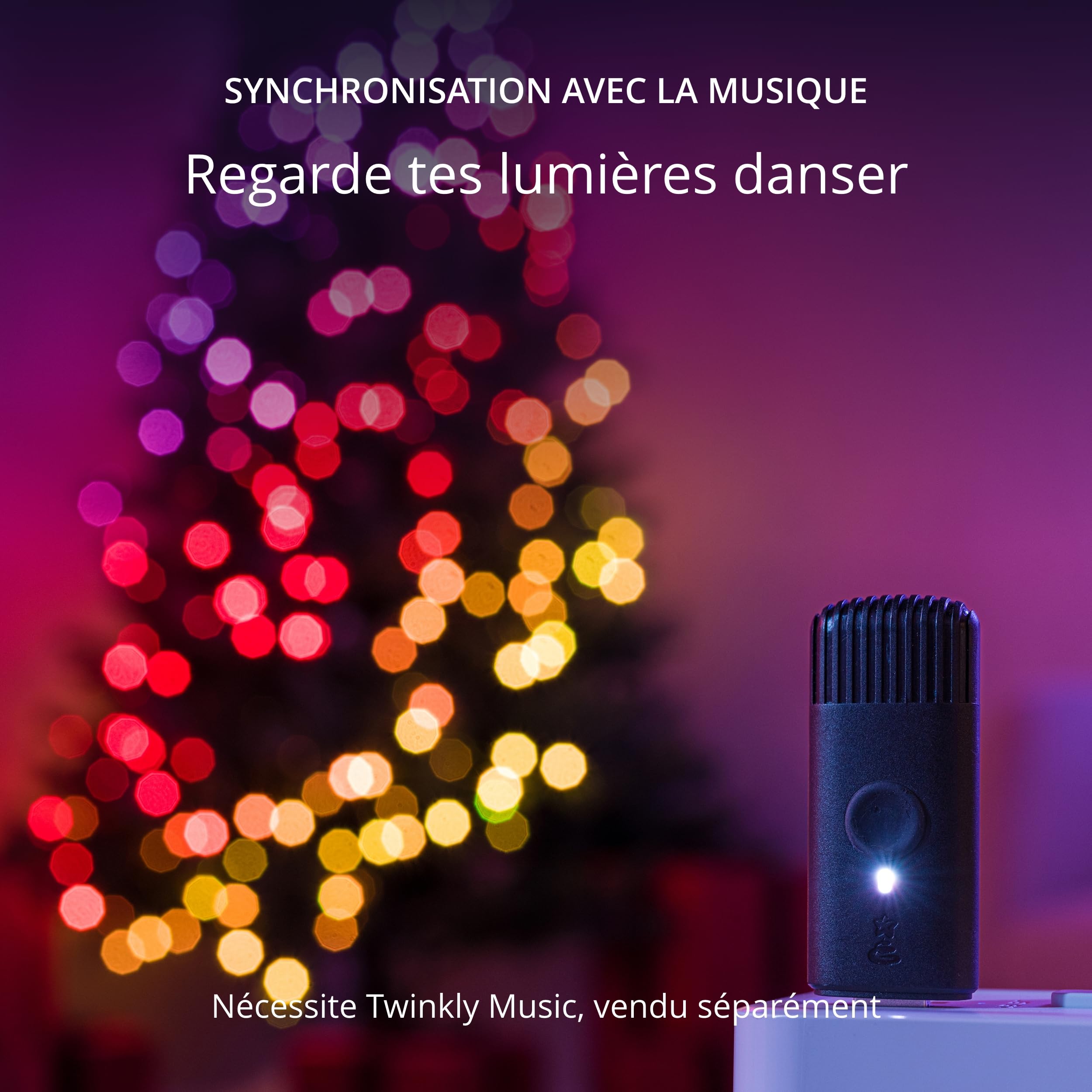 Twinkly Strings USB-C Pearls 200 LED, Guirlande Lumineuse en Forme de Perle, Fil LED Multicolore RGB, Lumières Saint-Valentin, Compatible avec Alexa, Google Home, Alimentation USB C, Fil Vert, 12m