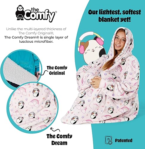 Miniatura 4 de THE COMFY Dream Squishmallows Oversized Wearable Blanket Gifts for Women and Kids, Ultrasoft Plush Light Microfiber Blankets Seen on Shark Tank