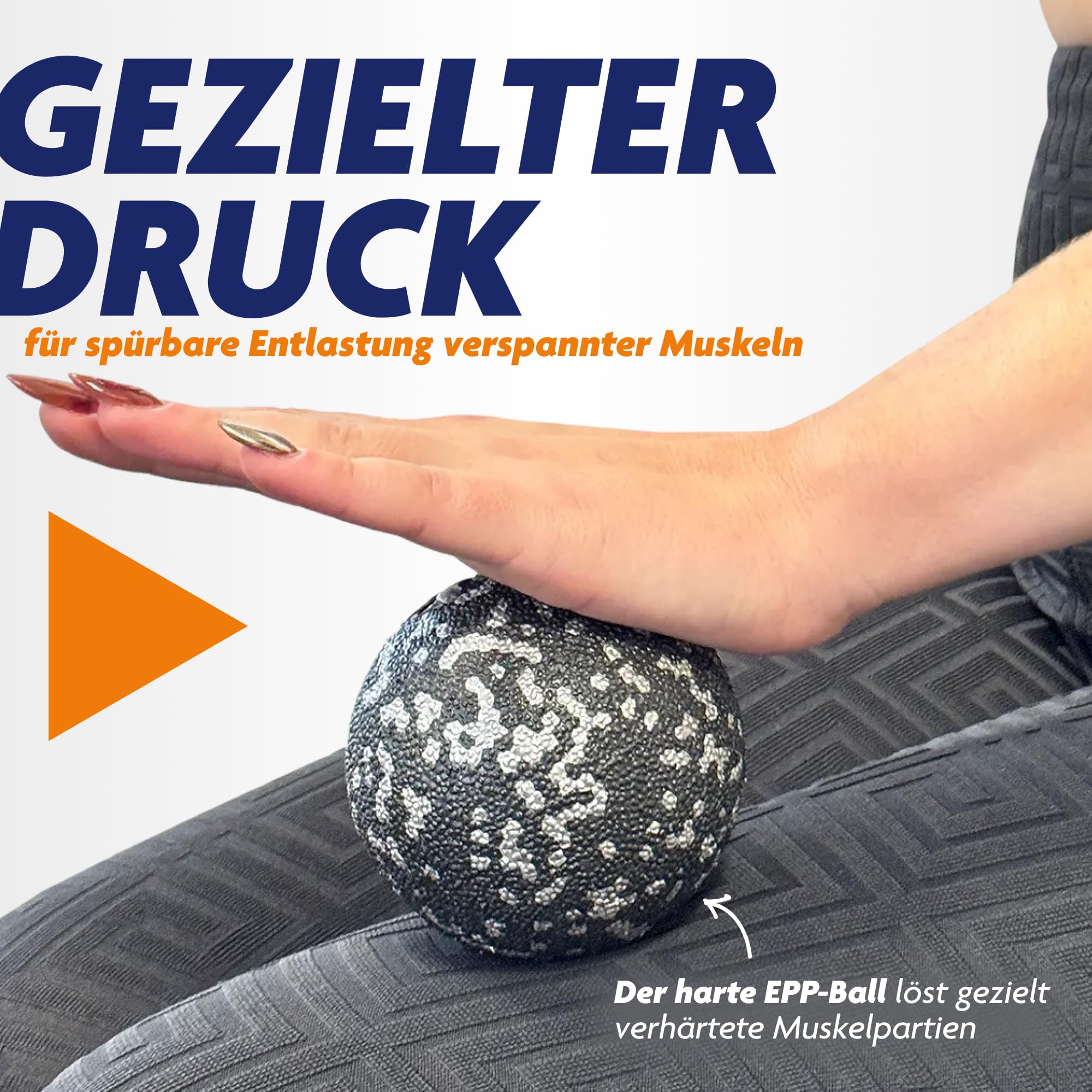 Tenso Faszienrollen 4-IN-1 SET — Mittelharte Faszienrolle + Duoball + Triggerpunkt-Ball + Mini-Rolle für Rücken & Wirbelsäule, Premium EPP-Schaum, Hypoallergen,