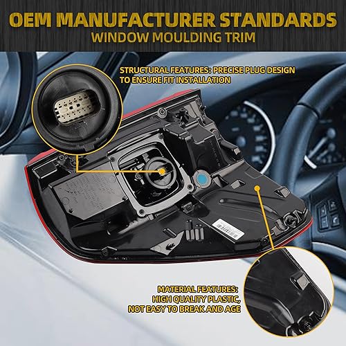 Miniatura 4 de Dasbecan Luz trasera izquierda del lado del conductor compatible con Ford F150 King Ranch 2021 2022 2023  Lariat  Limited  Platino con ubicación de