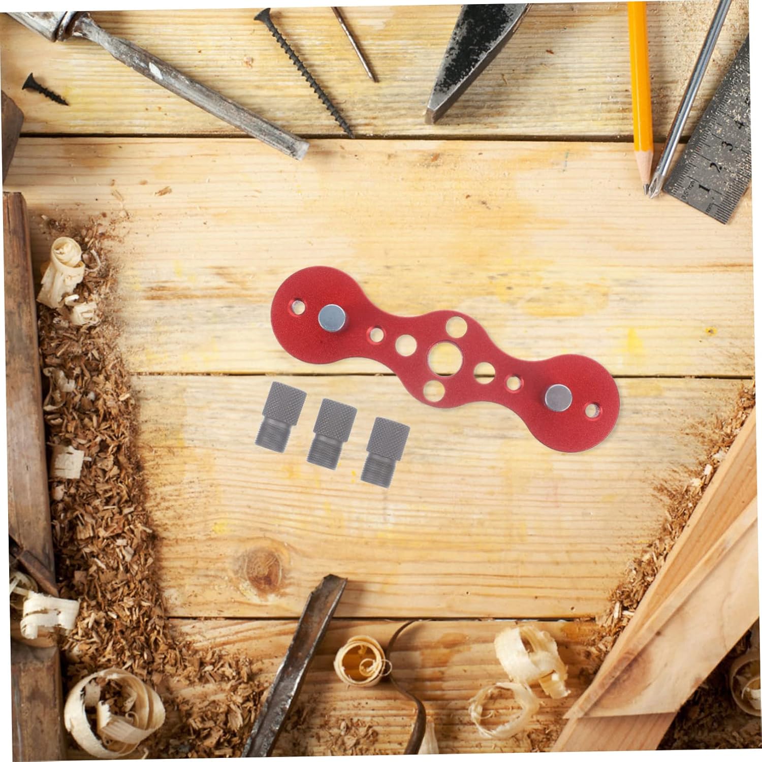 Adjustable Pocket Hole Drill Jig for Accurate Positioning and Straight Compact Carpentry Tool for Woodworking Projects Easy to Use and Lightweight Design