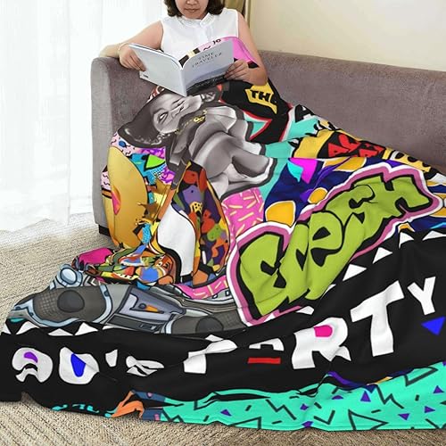 Miniatura 8 de Retro 80s 90s Blanket Soft Fleece Blankets 60"x50" Warm Throw Blankets for Bed Couch Office Travel Camping