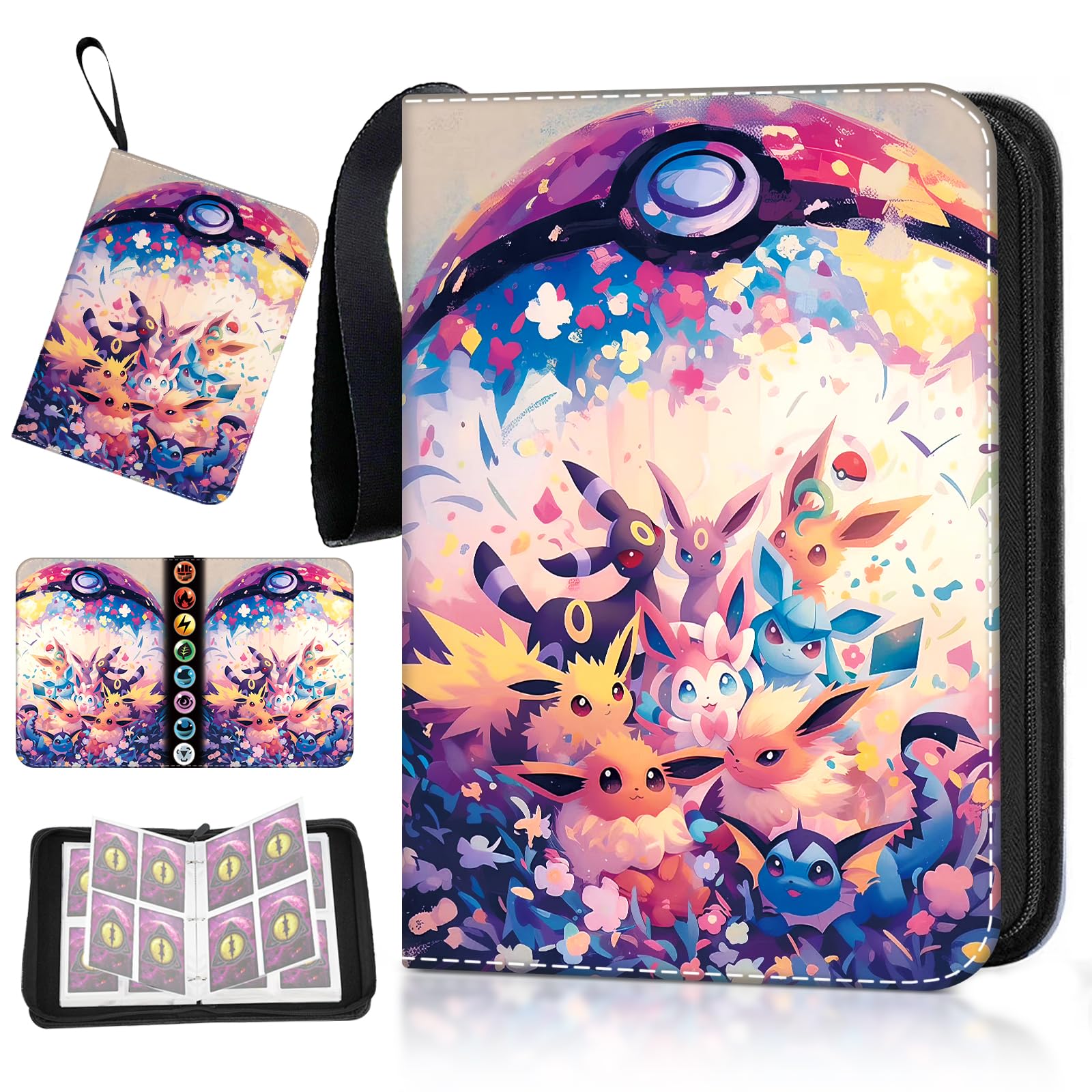 Sammelkarten Album 400 Karten - Wasserdichter Ordner Mit Reißverschluss