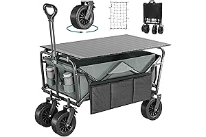 YITAHOME Folding Wagon with Table Plate