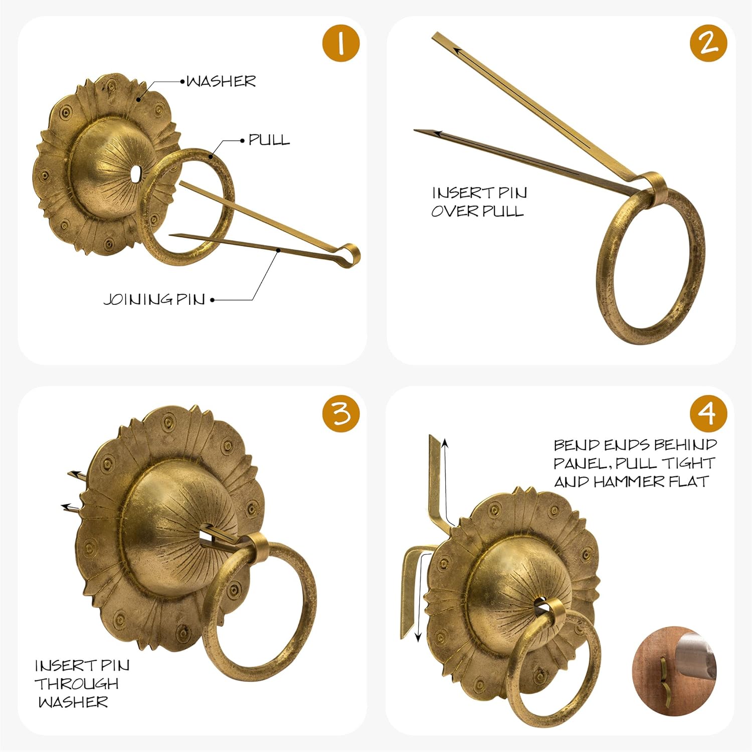 Hardware Philosophy "Brilliant Sun Pulls 4.5 Inches - Architectural, Interior Design, Furniture Cabinet Customization Hardware