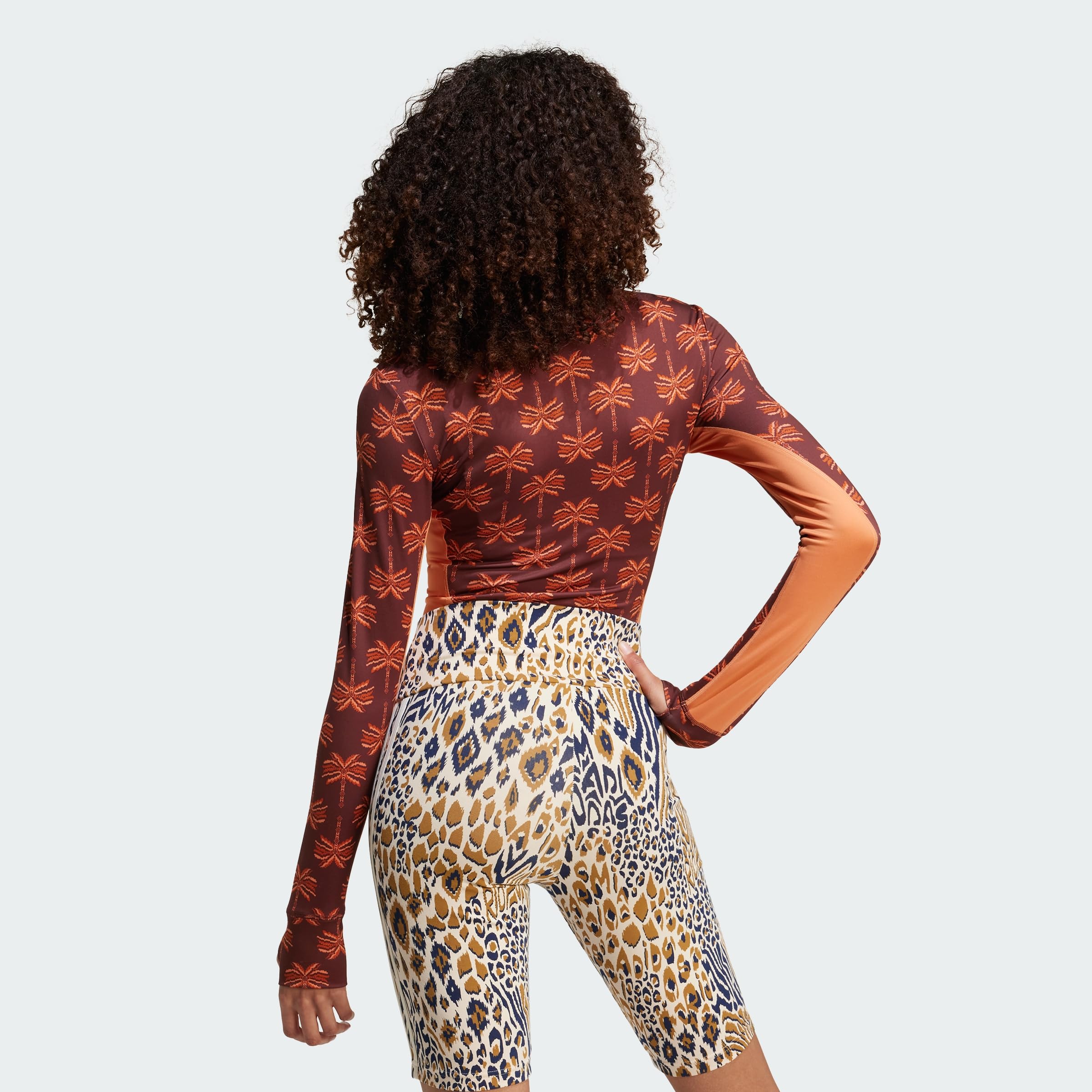 adidas Women's Body manga larga x FARM Rio, Hazy Copper/Fox Red/Mystery Brown, M