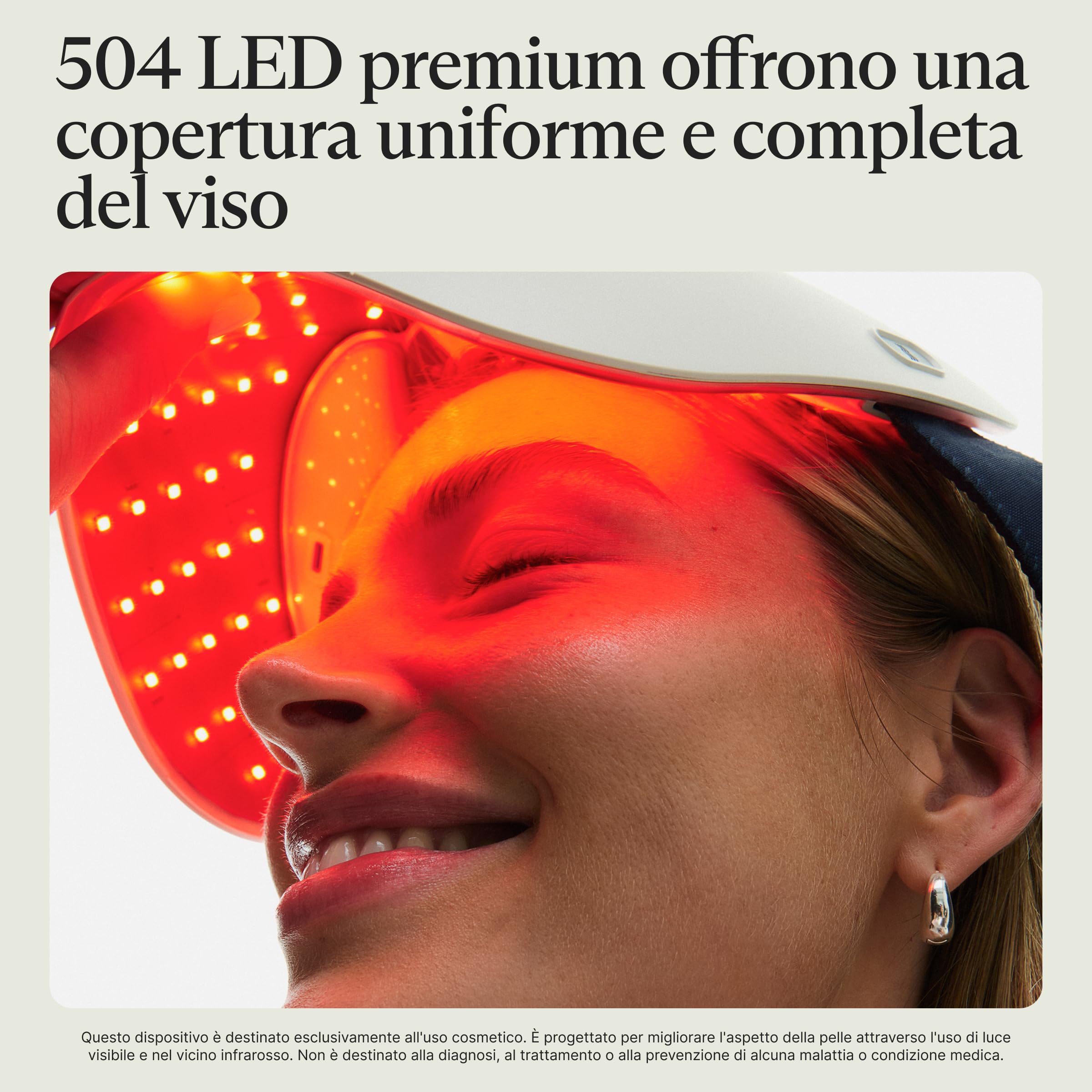 Therabody Mask Glo LED Face Mask with Red, Blue, Infrared Light, Vibrating Massage, Cordless