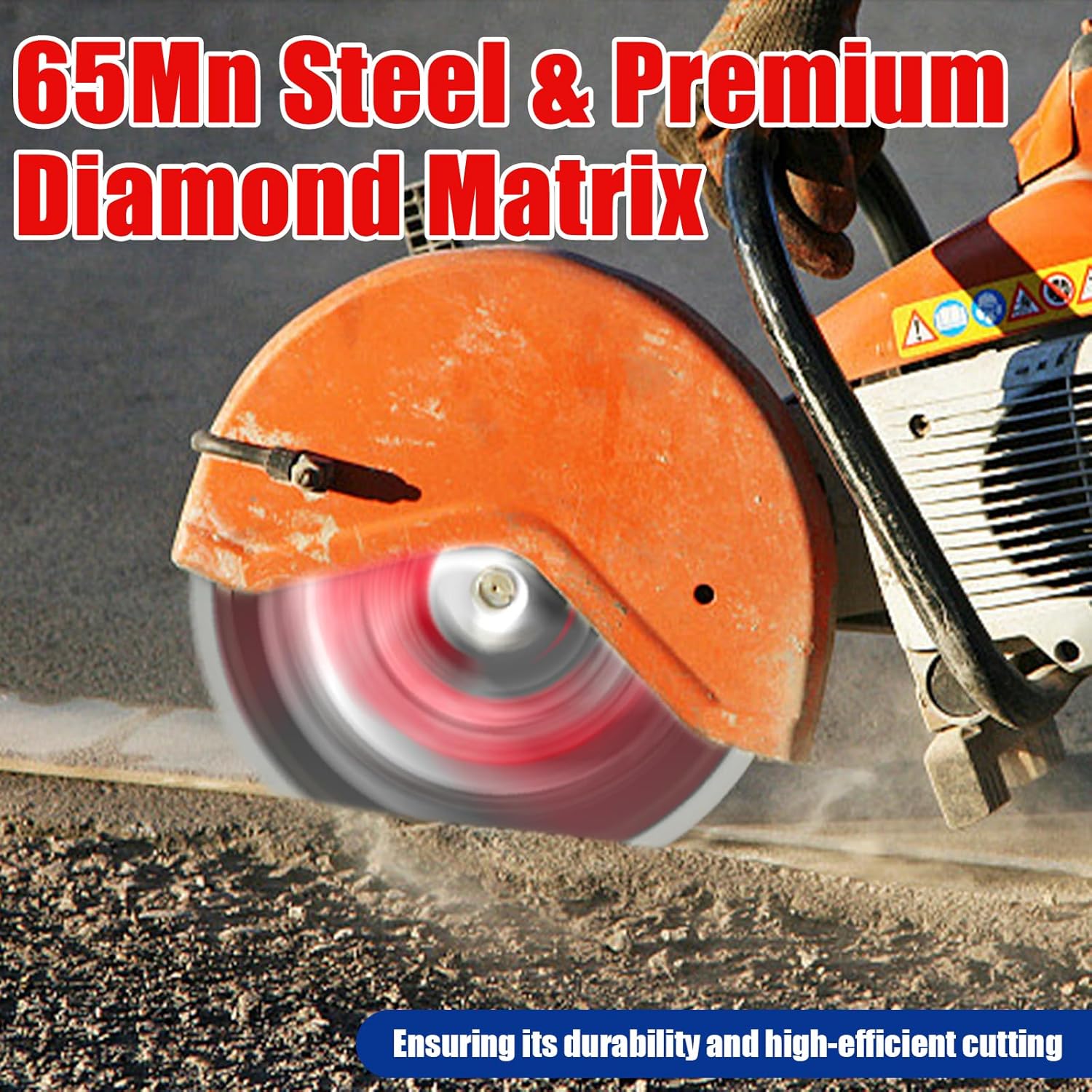 14" Diamond Saw Blades for General Purpose, Segmented Concrete Blade for Dry & Wet Cutting, Fast Smooth Cutting for Asphalt Concret Granite Slate 1 PC