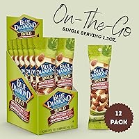 Vista 50 de Blue Diamond Almonds, Low Sodium, Lightly Salted Flavored Snack Nuts, Single Serve Bags (1.5 Oz. Tubes, Pack of 12)