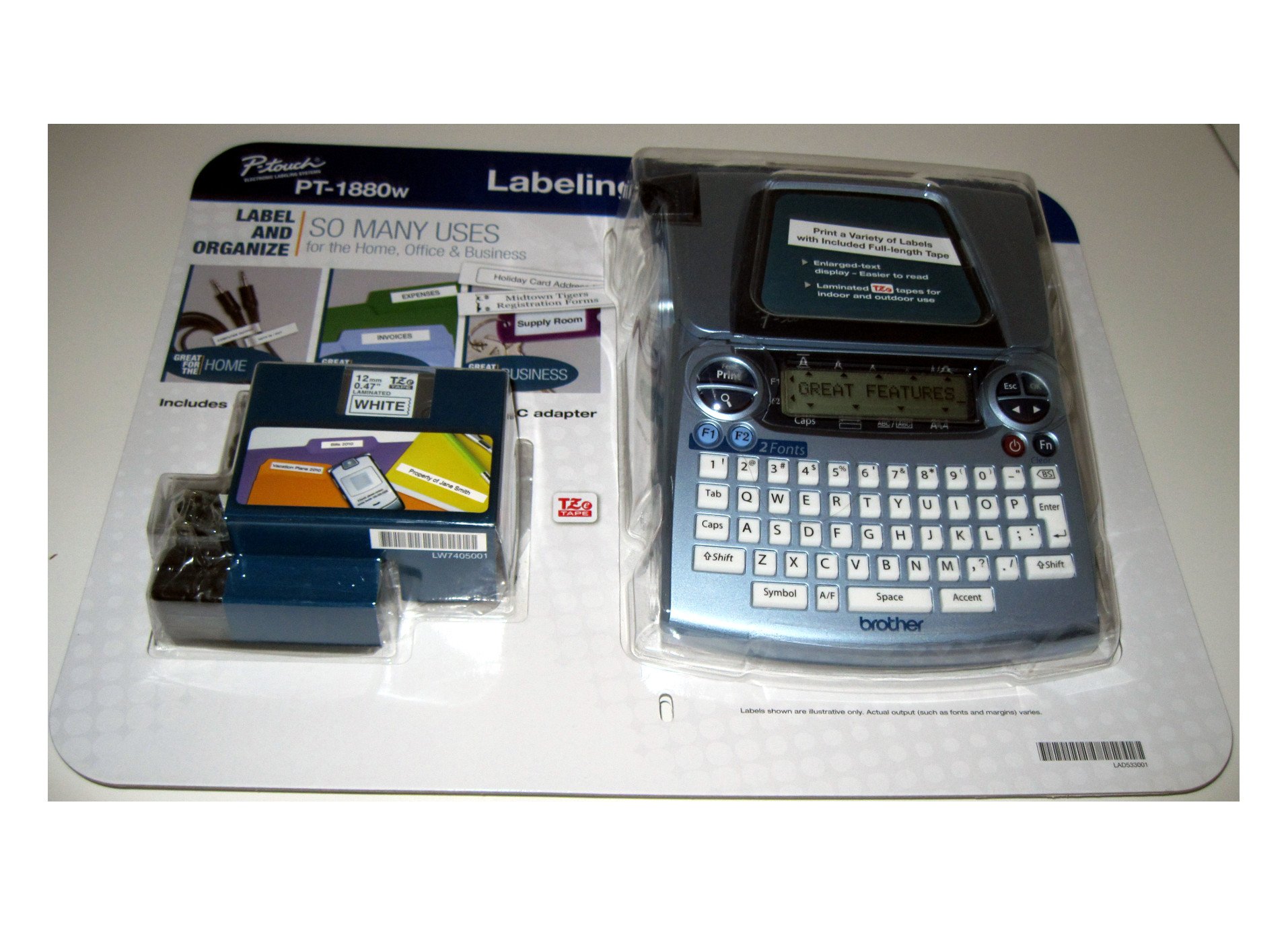 1 X Brother P-Touch Labeling System PT-1880w (PT-1880W silver)