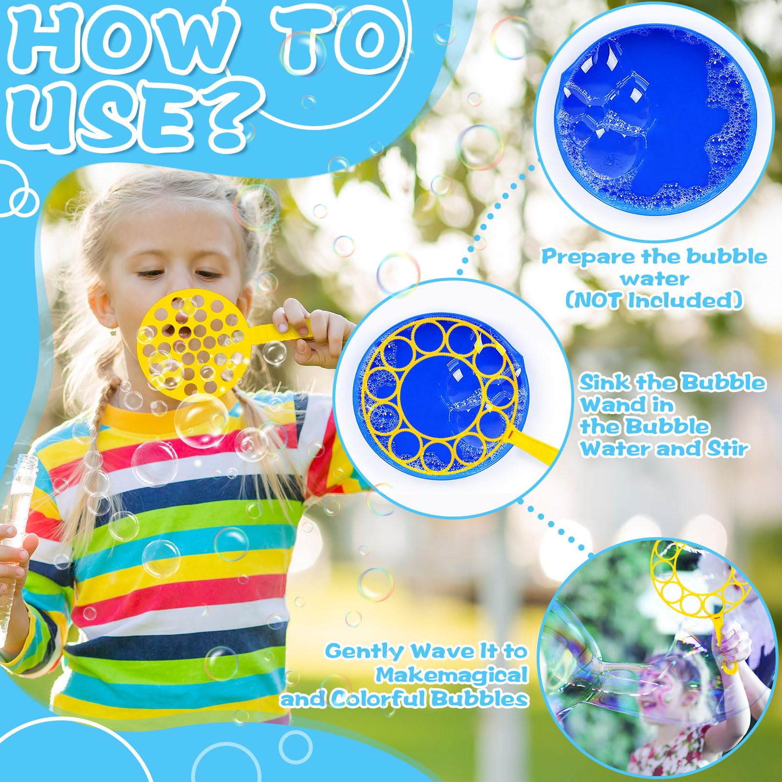 32Pcs Kit de Soplado de Burbujas, Kit de Varita de Burbujas, Juego de Burbujas de Jabón, Kit de Burbujas de Jabón para Actividades al Aire Libre, Fiestas de Cumpleaños, Juegos Infantiles