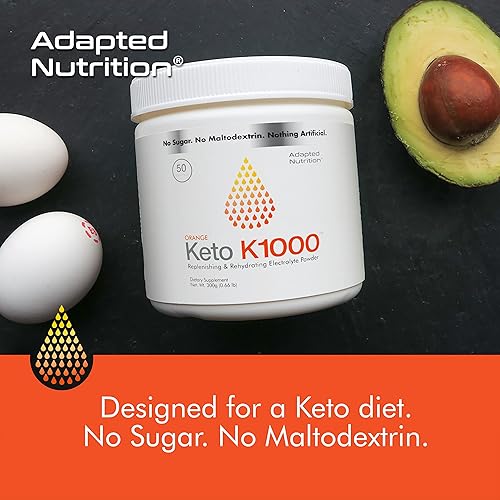 Miniatura 9 de Keto K1000 - Polvo de electrolitos  Mezcla de bebida de suplemento de hidratación  50 porciones  Sandía, sabor a stevia más ligero  Naranja, sabor a
