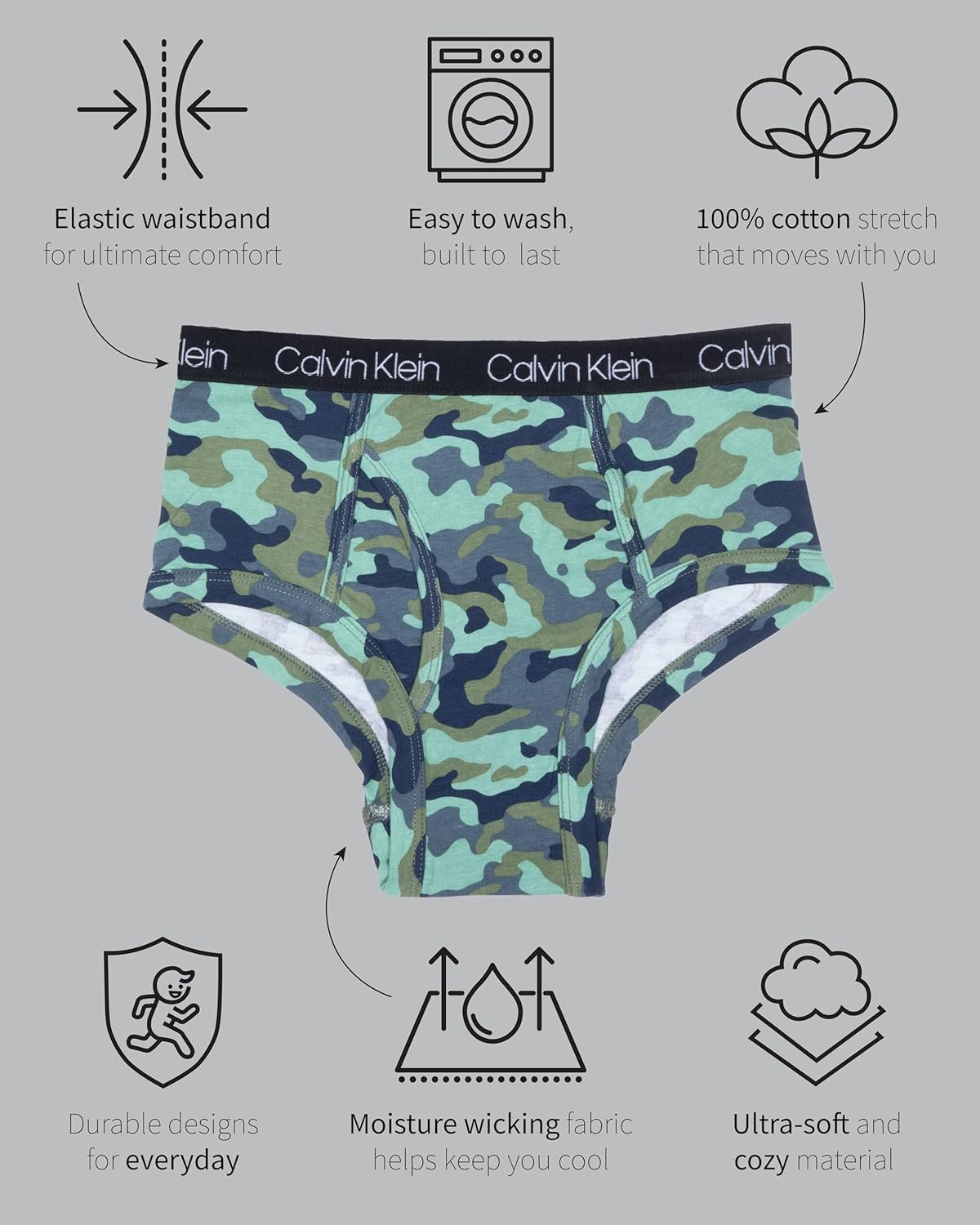 Calvin Klein boys Modern Cotton Briefs 6-pack - Image 2