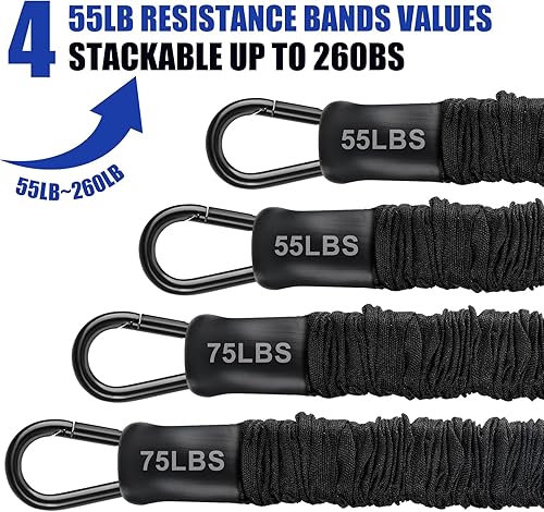 Miniatura 4 de Pull Up Assistance Bands 260lbs, Heavy Pull Up Bands Resistance Bands for Pull Ups Working Out with Feet Rest, Pull Up Bar Bands Assistance Bands