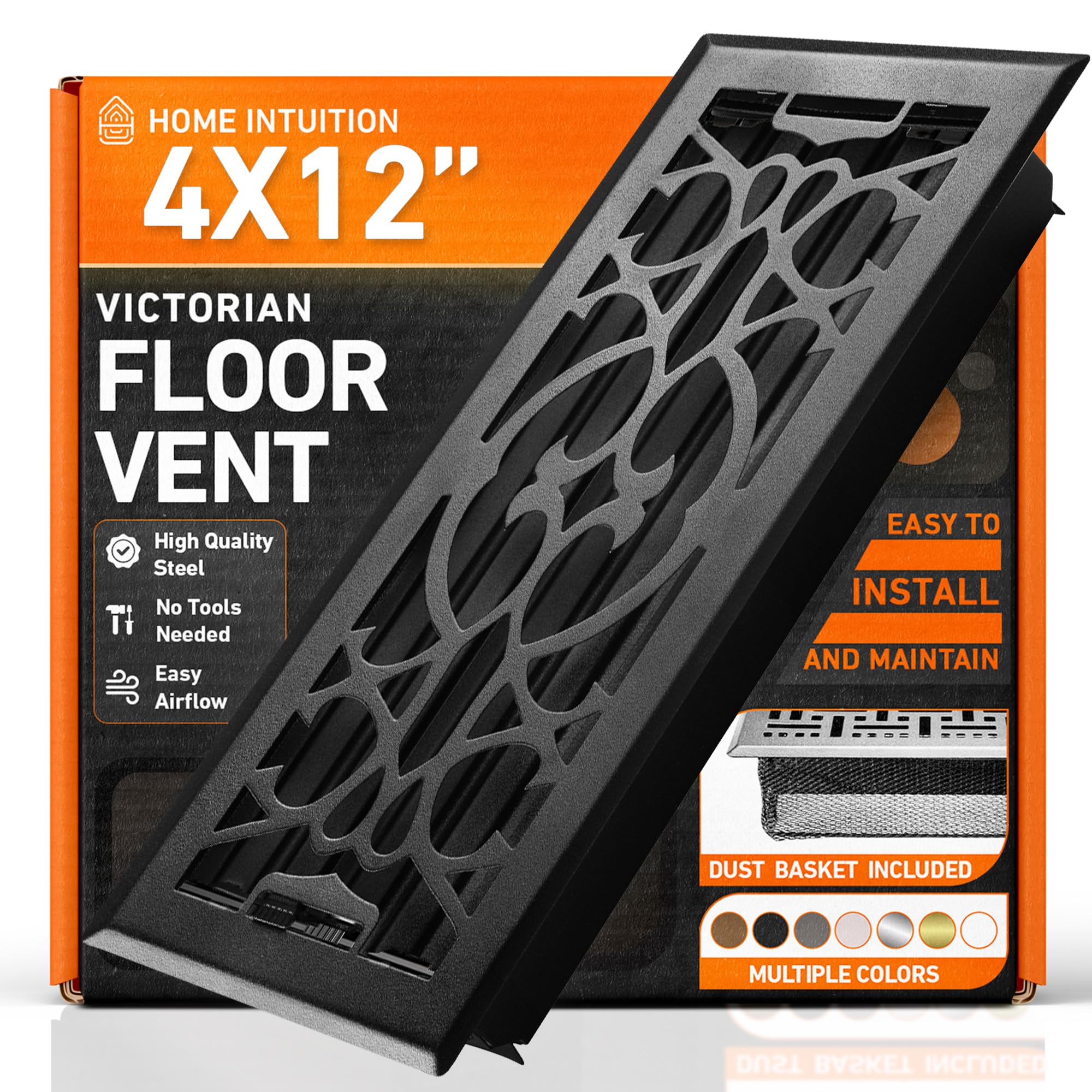 4X12 Floor Vent Covers Floor Register with Mesh Cover Trap