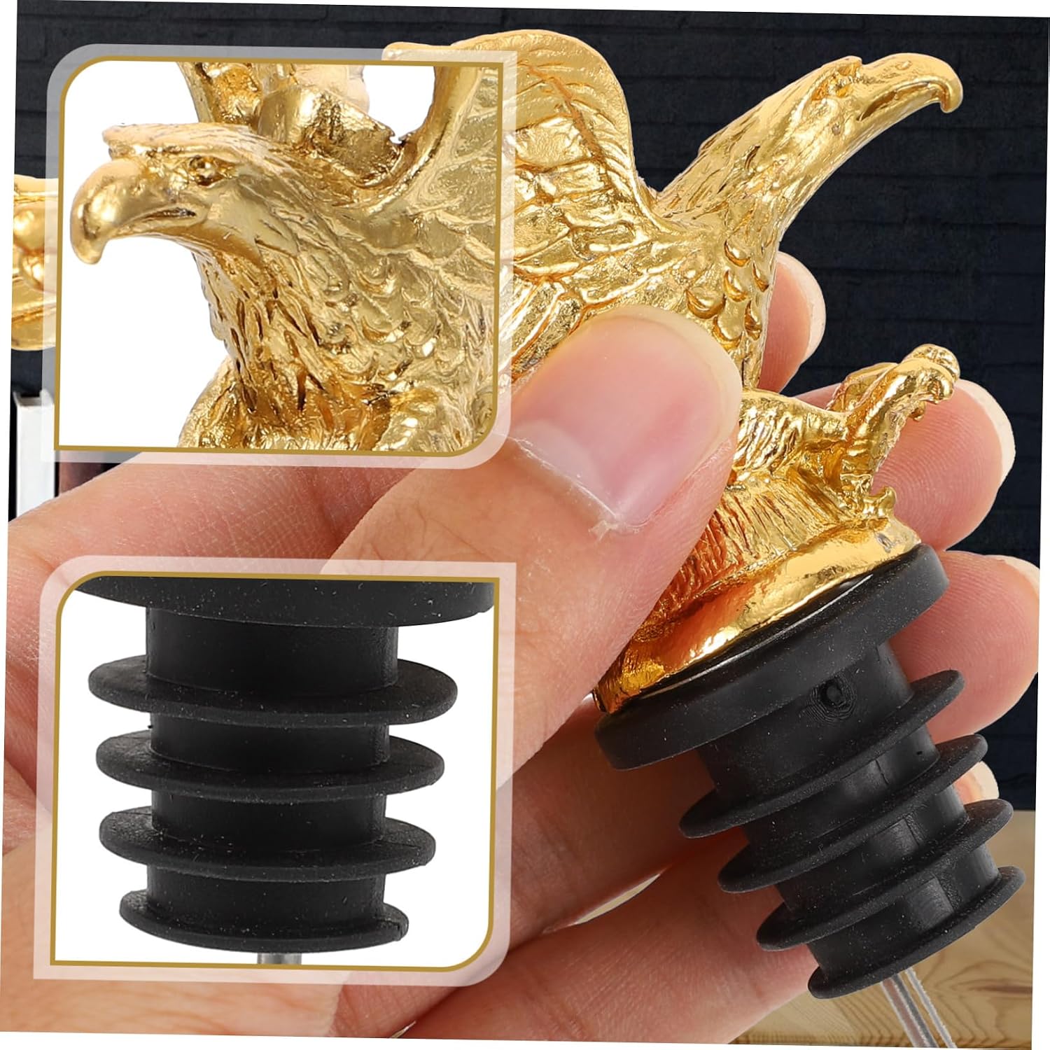 Luxshiny 1pc Wine Pourer Alloy Wine Spout Seal Stylish and Reusable for Home Bar and Parties