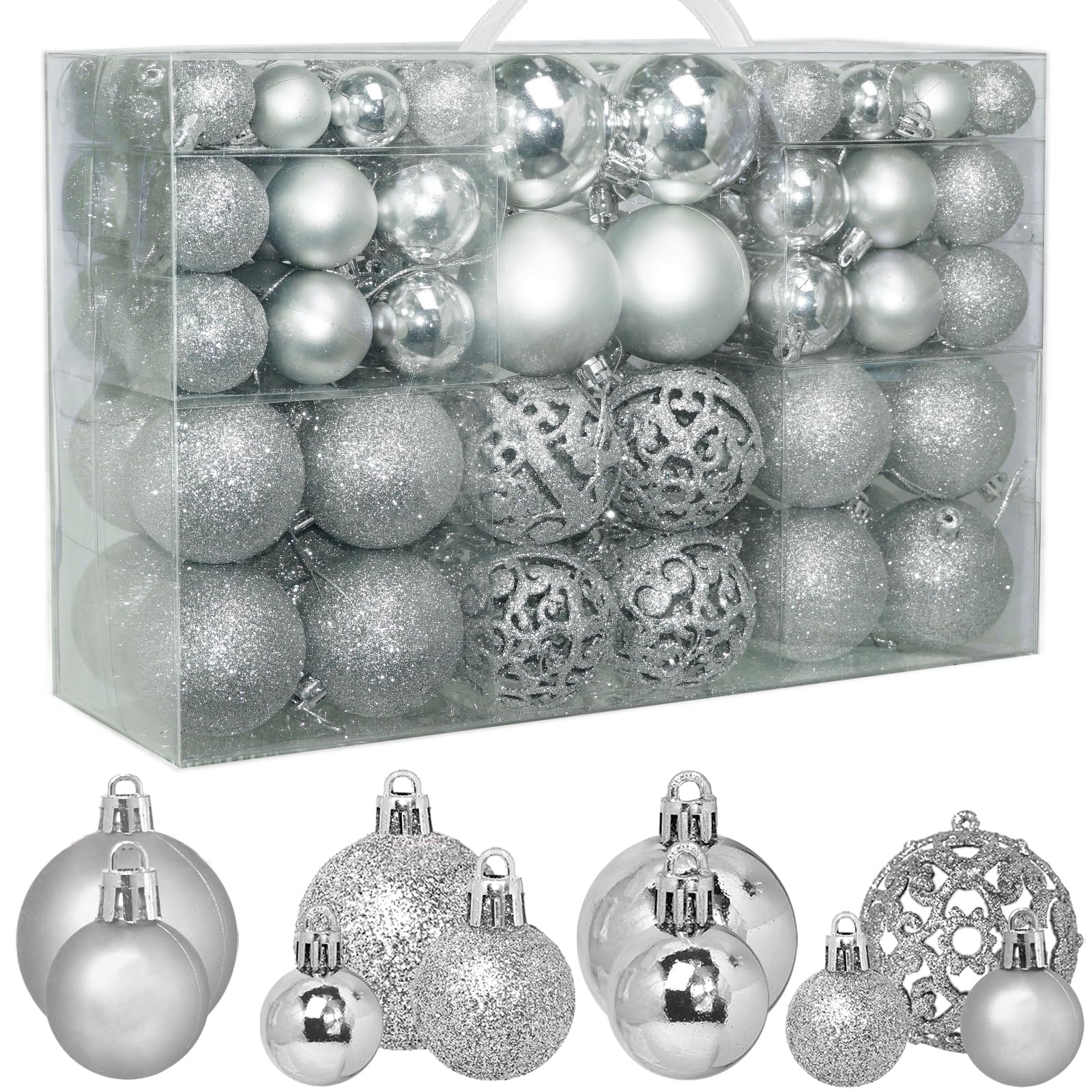 Ganci Per Palline Di Natale: Set Da 100 Pezzi, Colore Argento, 40 Mm, Robusti E Lucidi - 3