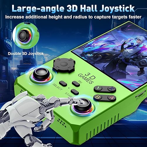 Miniatura 4 de Hugawello R40 MAX handheld, 40000 in 1 high-definition gaming mini retro video console, 4-inch IPS screen, 256GB RAM, 45 built-in emulators, 3800mAh