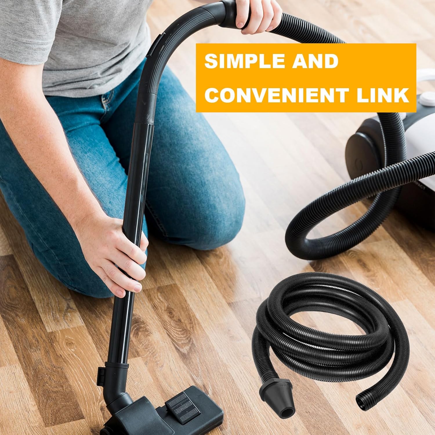 Vacuum Hose Dust Collection Kit for Woodworking Power Tools, Wet/Dry Work Shop Vacuums, Miter Saw and Table Saw Extra Long 157 Inch Locking Vac Hose