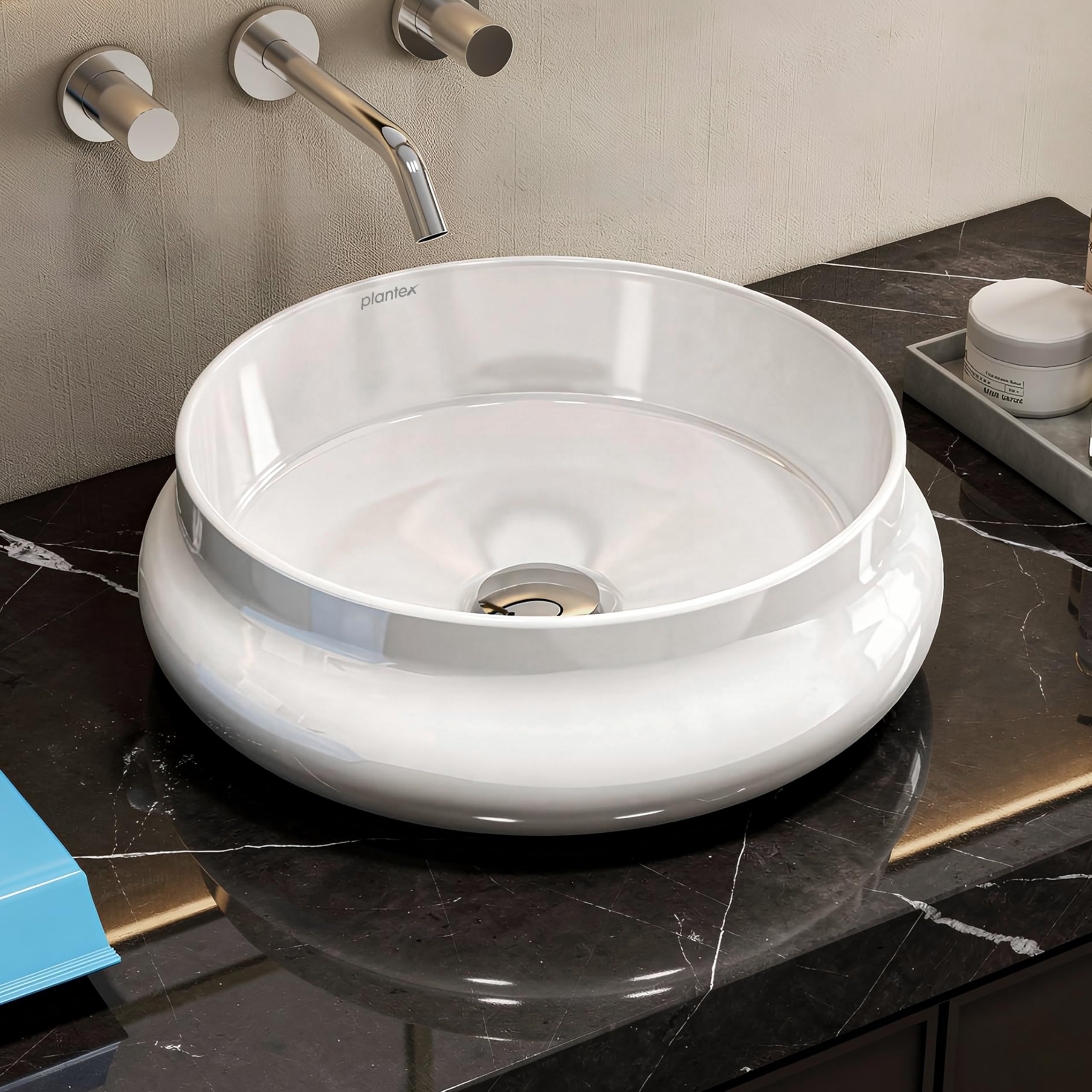 Plantex Ceramic Vessel Sink - White Glossy -9 Plantex Ceramic Vessel Sink - White Glossy -9