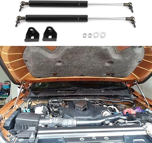 Miniatura 3 de Acouto Aleación de aluminio 2 unids motor capó puntales soporte hidráulico resortes de gas delantero capó accesorios de asistencia para Navarra