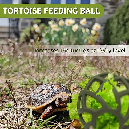 Tortoise Treat Ball Toys, Tortoise Habitat Accessories, Turtle Feeder Ball, Toys for Aquatic Turtle Tank Accessories