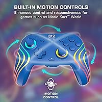 Vista 8 de Turtle Beach Afterglow Wave Wireless RGB Gaming Controller - Officially Licensed for Nintendo Switch 2, Nintendo Switch/Switch Lite/OLED - TMR Negro