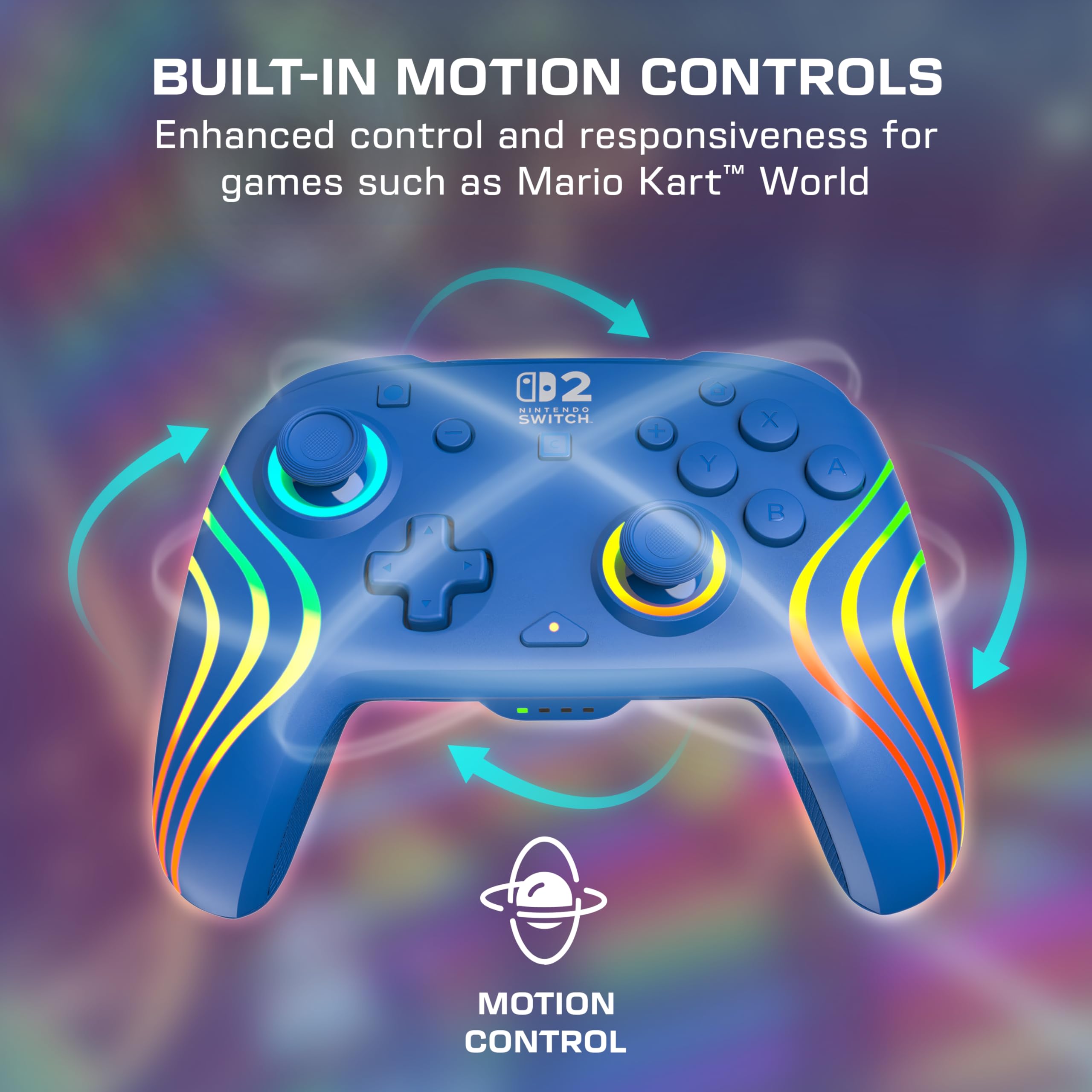 Turtle Beach Afterglow Wave Blau Kabelloser RGB-Gaming-Controller für Nintendo Switch 2