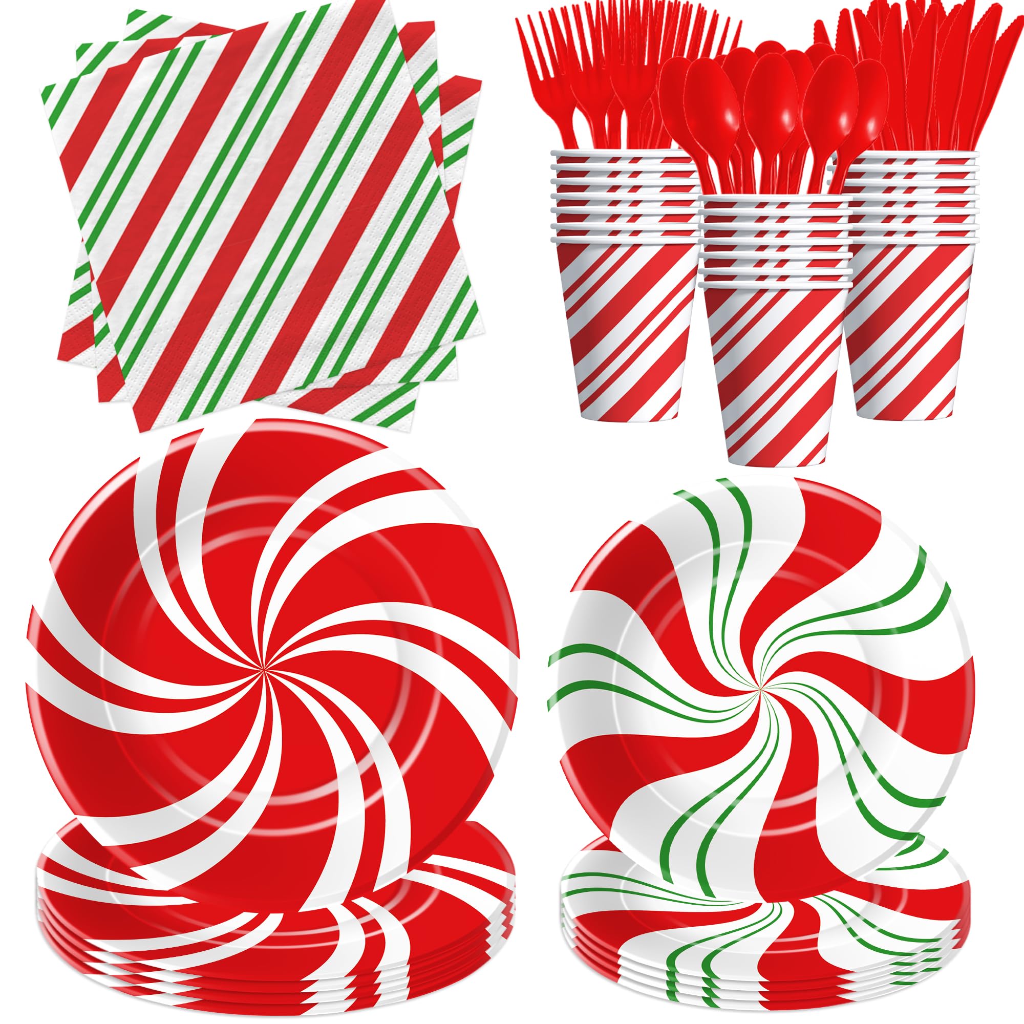 Locker.Ink | Elevate Your Holiday Gatherings with These Christmas Tableware Tips Candy Cane Christmas Tableware Set