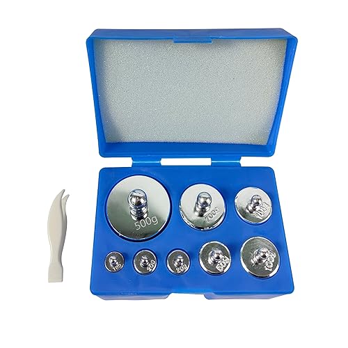 (R) Juego de pesas de calibración con estuche y pinzas Clase M2 0.35 oz, 0.71 oz, 1.76 oz, 3.53 oz, 7.05 oz, 17.64 oz