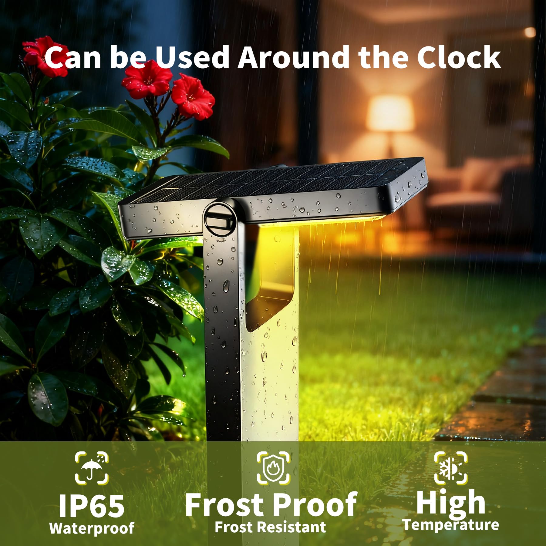 Lamparas Solares Exterior Jardin, Luces Solares Led Exterior Jardin Suelo 300LM/100LM, Baliza Solar Exterior 2500K-3500K Luz Blanca CáLida, IP65, Aptas Para Caminos Patios y CéSped (4 Piezas)