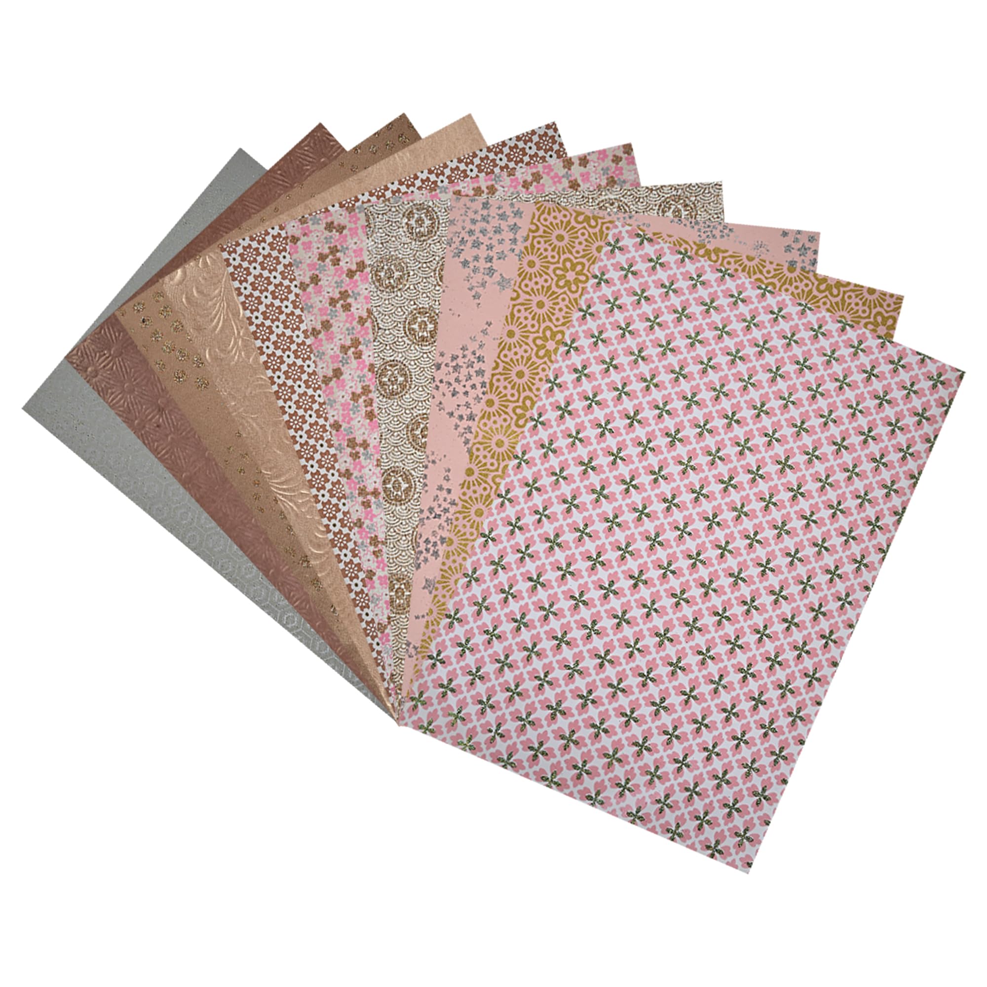 Kidsy Winsy Craft Paper Pack | 10 Assorted A4 Size Coppers | Decorative & Printed Sheets for DIY Art & Craft | Perfect for Painting, Drawing, Scrapbooking, Projects & Journaling (100-250 GSM)