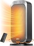 Amazon product image of DREO Quiet Space Heater, 1500W Portable Heaters for Indoor Use with Remote | 70° Oscillation, 11.5 ft/s Fast, 8 Safety Pro...