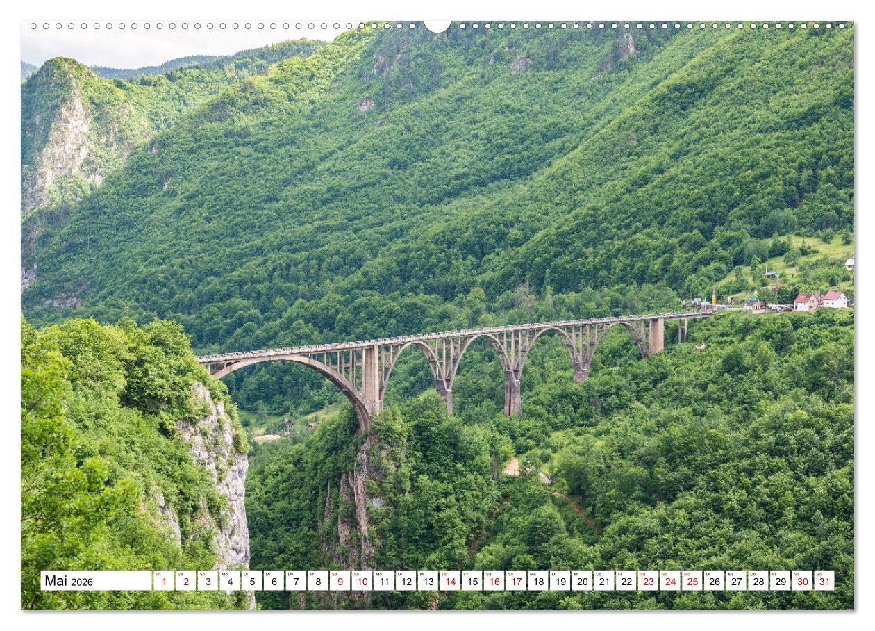 Montenegro - Das Land der schwarzen Berge (hochwertiger Premium Wandkalender 2026 DIN A2 quer), Kunstdruck in Hochglanz: Land im Balkan mit traumhaften Landschaften (CALVENDO Orte)