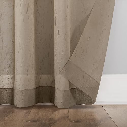 Miniatura 4 de No. 918 - Cortina Erica de textura triturada, gasa transparente