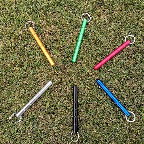 Miniatura 6 de PDTXCLS JR JUN RONG - Llavero táctico de aluminio de palo corto de vidrio de protección personal, herramienta de emergencia, 6 paquetes, llavero