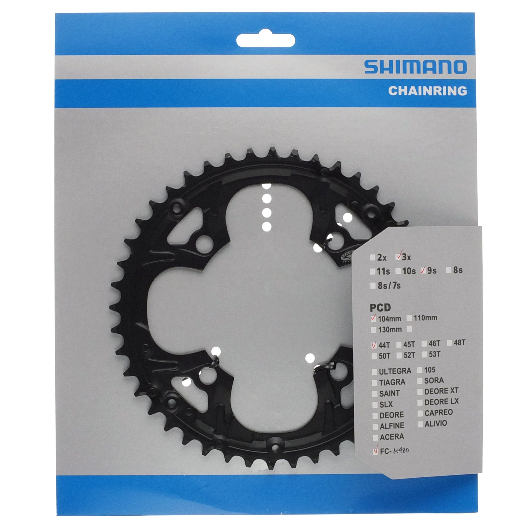 Amazon | シマノ(SHIMANO) リペアパーツ チェーンリング 44T(ブラック