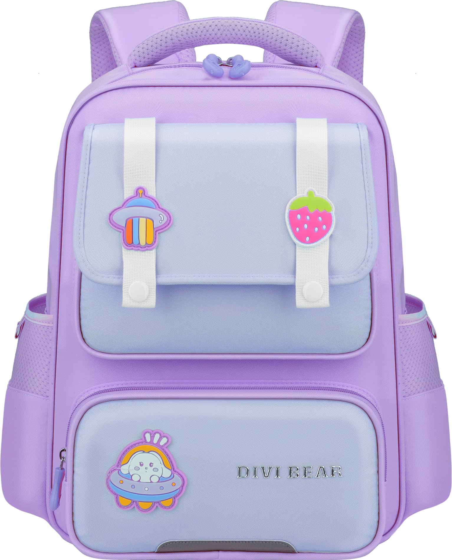 Divi Bear Series 16-Inch School Backpack for Boys & girls Ages 6-10 Y| Astronaut, Multi-Compartment, Lightweight, Water-Resistant Bag Grade 2 to 6 – Ideal for School & Travel Use (Purple)-image-42